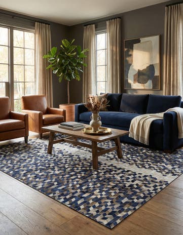 8' 2 x 9' Cowhide Stocks Rug