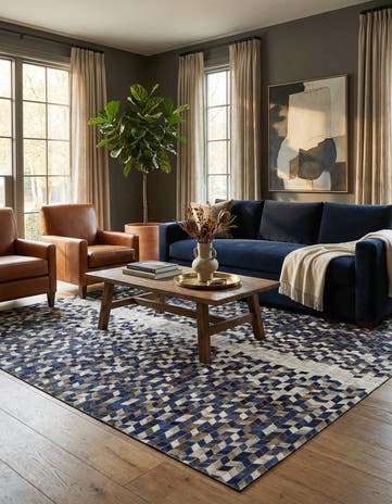 8' 2 x 9' Cowhide Stocks Rug