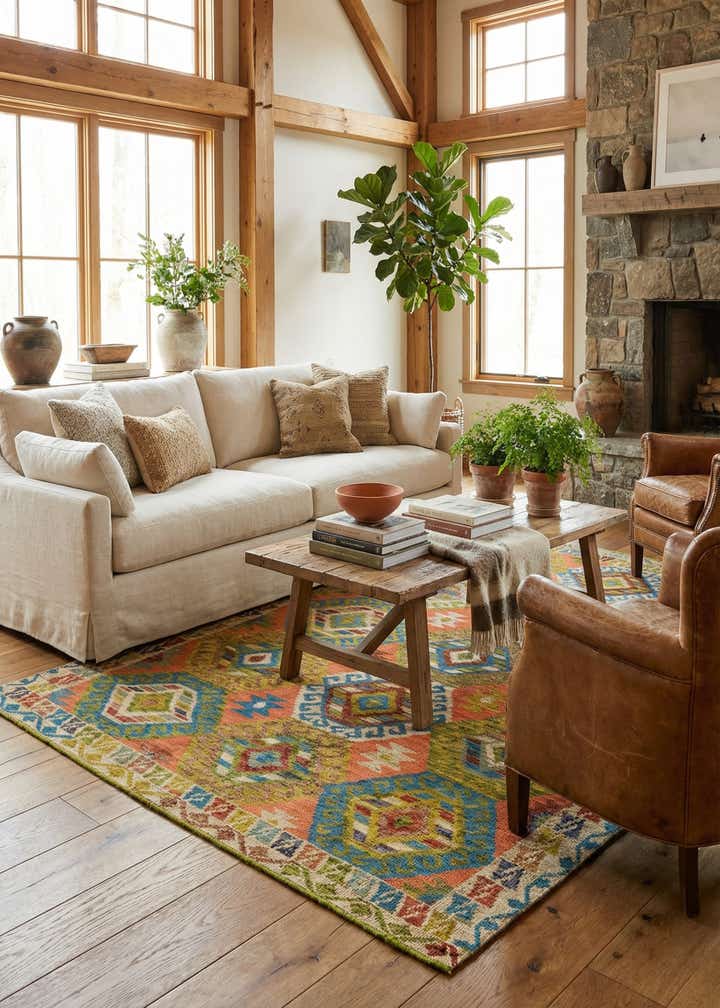 6' 8 x 9' 10 Hand Knotted Darya Wool Rug