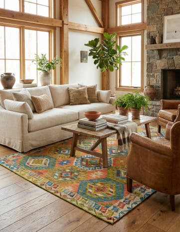 6' 8 x 9' 10 Hand Knotted Darya Wool Rug