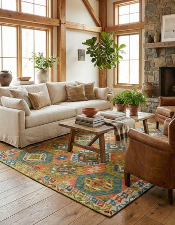 6' 8 x 9' 10 Hand Knotted Darya Wool Rug