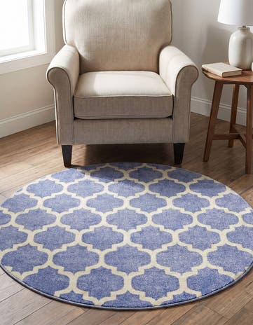 3' x 3' Lattice Round Rug