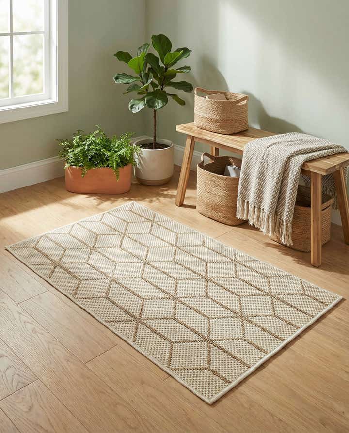 2' x 3' 1 Easy-Clean Trellis Indoor / Outdoor Rug