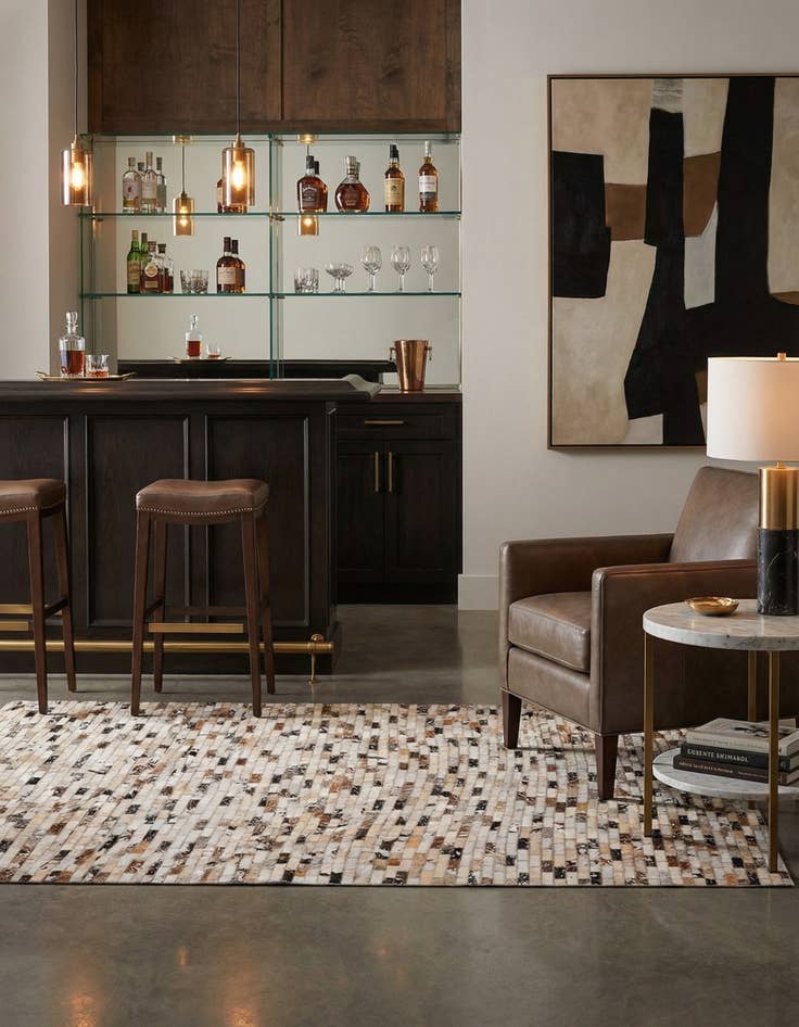 Detail image of 5' 4 x 7' 8 Cowhide Rug