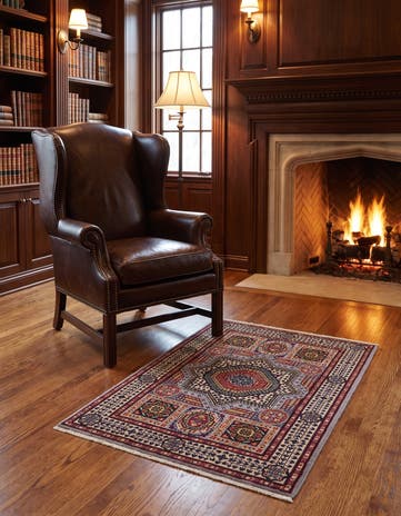 3' 6 x 5' Hand Knotted Mamluk Ziegler Rug