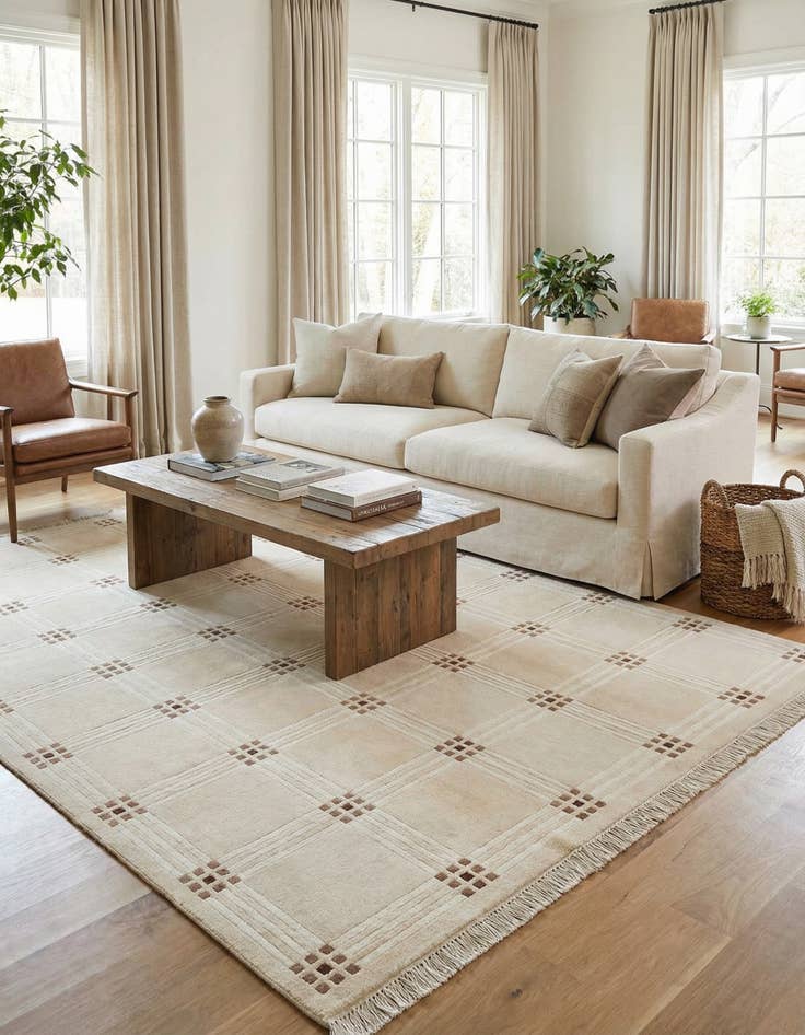 Detail image of  6' 7 x 9' 11  Hand Knotted Darya Wool Rug