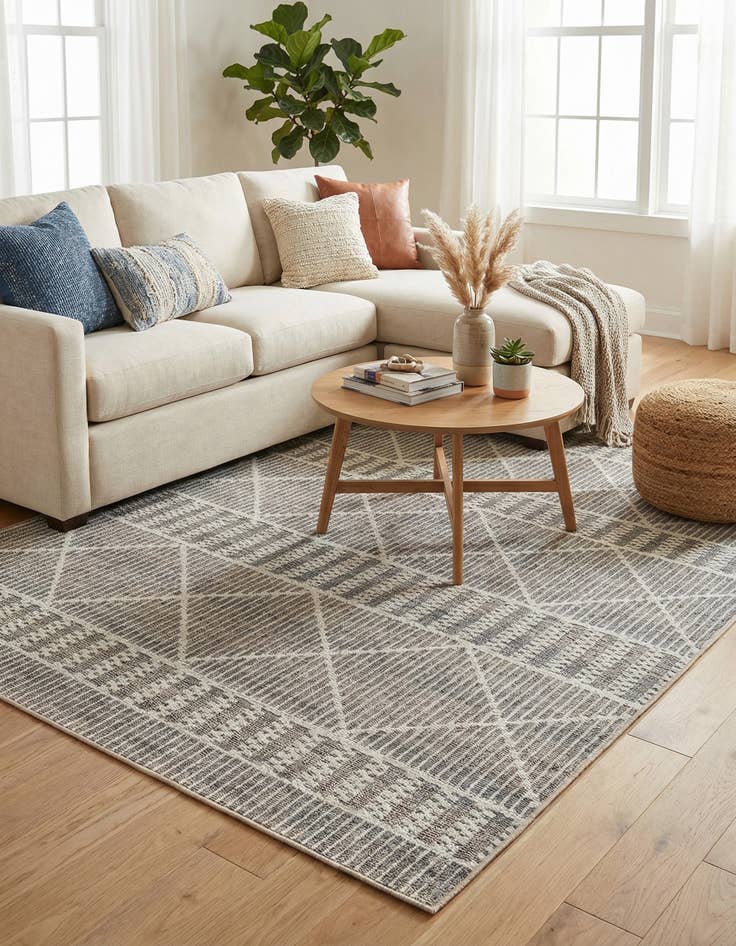 Detail image of  4' x 6'  Washable Lattice Indoor / Outdoor Rug