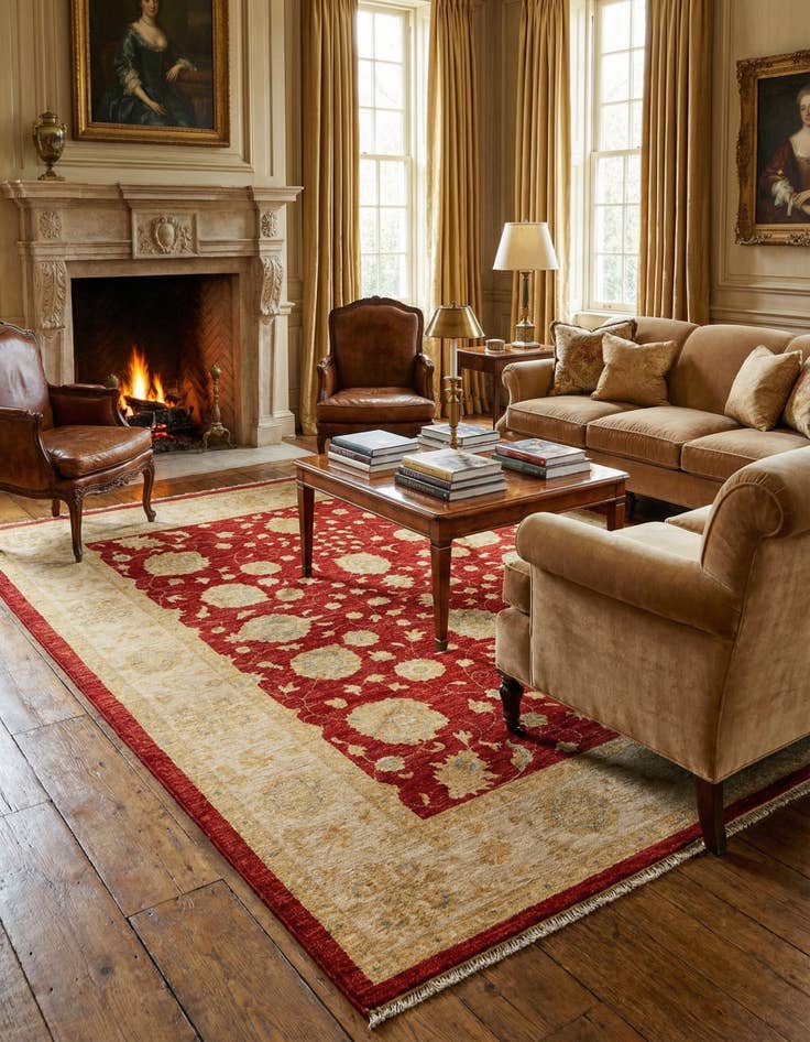 Detail image of  6' 7 x 8' 1 Ziegler Wool Rug