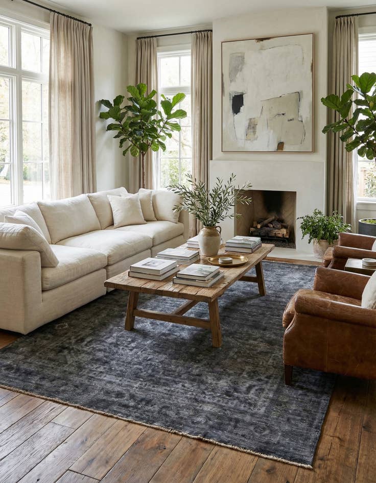 Detail image of  6' 8 x 9' 2  Hand Knotted Ultra Vintage Persian Wool Rug