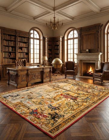 9' 4 x 15' 2 Hand Knotted Needle Point Rug