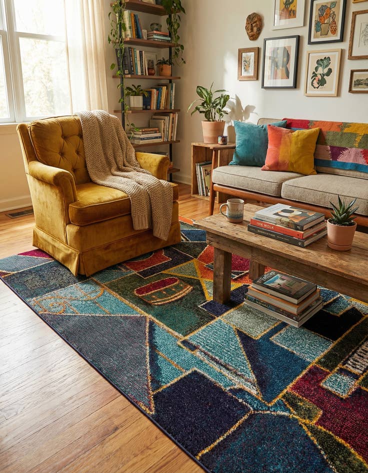 Detail image of  4' x 6'  Washable Haerfest Rug