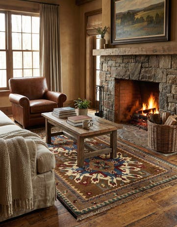 4' 9 x 7' 3 Hand Knotted Kars Wool Rug