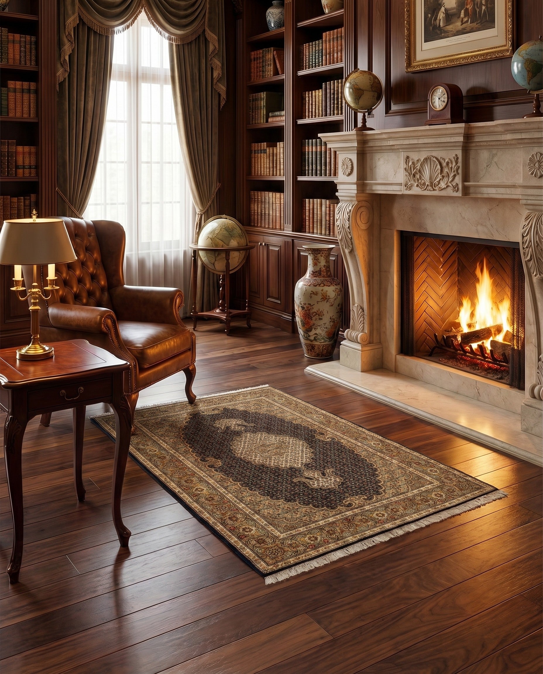 3' 5 x 5' 2 Tabriz Mahi Rug