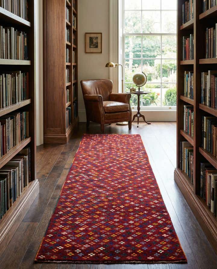 2' 10 x 10' Hand Knotted Balouch Wool Runner Rug