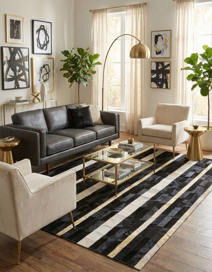 Detail image of 5' 4 x 7' 4 Cowhide Rug