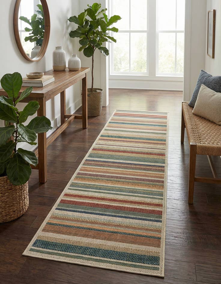 Detail image of  2' 7 x 10'  Washable Baja Indoor / Outdoor Runner Rug