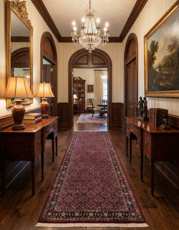 5' 6 x 10' 8 Hand Knotted Bidjar Wool Runner Rug