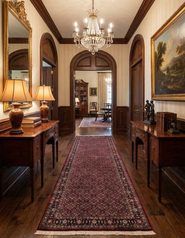 5' 6 x 10' 8 Hand Knotted Bidjar Wool Runner Rug
