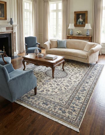 6' 10 x 10' 2 Hand Knotted Nain Rug
