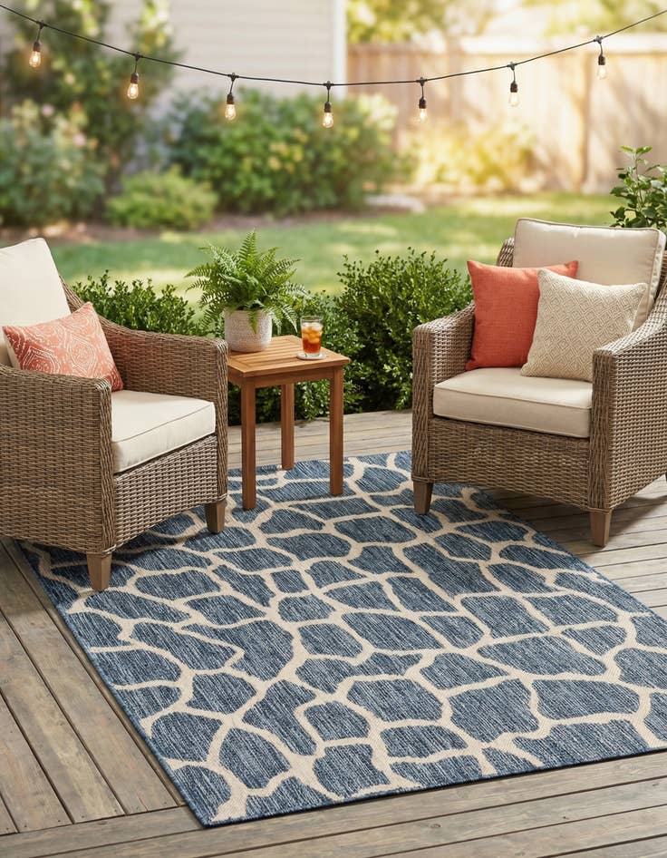 Detail image of 4' x 6'  Washable Safari Indoor / Outdoor Rug