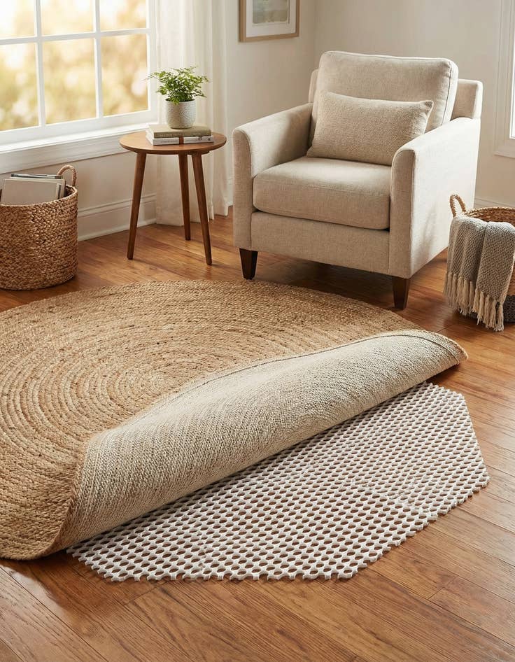 Detail image of 7' x 7' Octagon Non-Slip Rug Pad