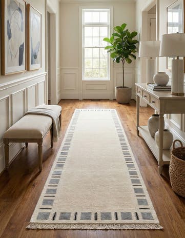 2' 8 x 9' 8 Hand Knotted Darya Wool Runner Rug