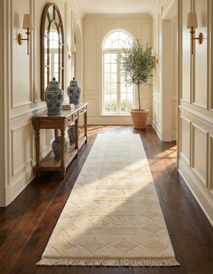 Detail image of 2' 9 x 9' 9  Hand Knotted Darya Wool Runner Rug