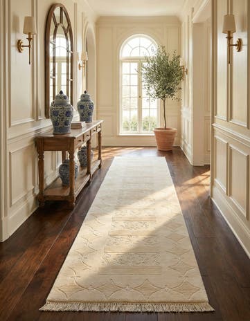 2' 9 x 9' 9 Hand Knotted Darya Wool Runner Rug