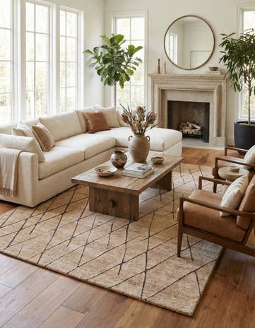 Camel Brown Atlas Moroccan Wool Rug
