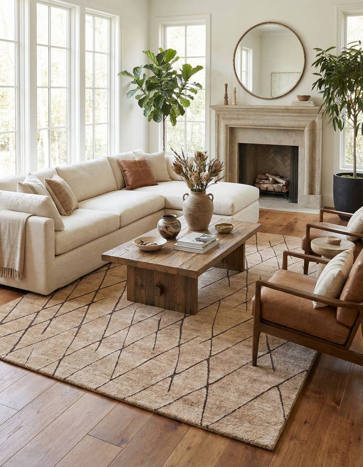 Detail image of  9' x 12' Atlas Moroccan Wool Rug