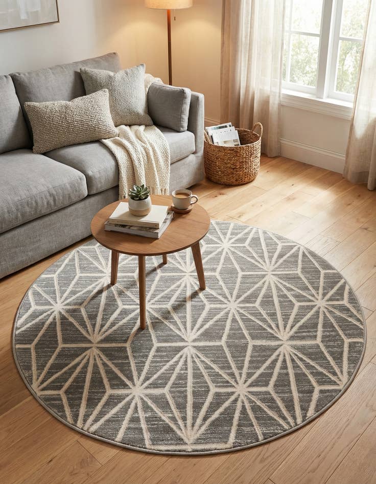 Detail image of Jill Zarin 3' 3 x 3' 3 Uptown Fifth Avenue Round Rug