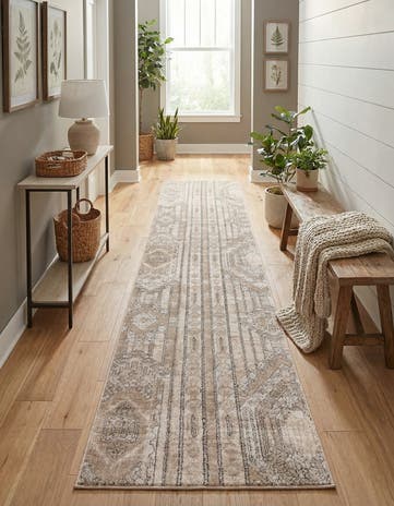 Ivory Oregon Runner Rug