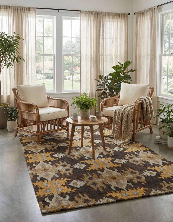 Detail image of 5' 1 x 8' Luna Wool Rug