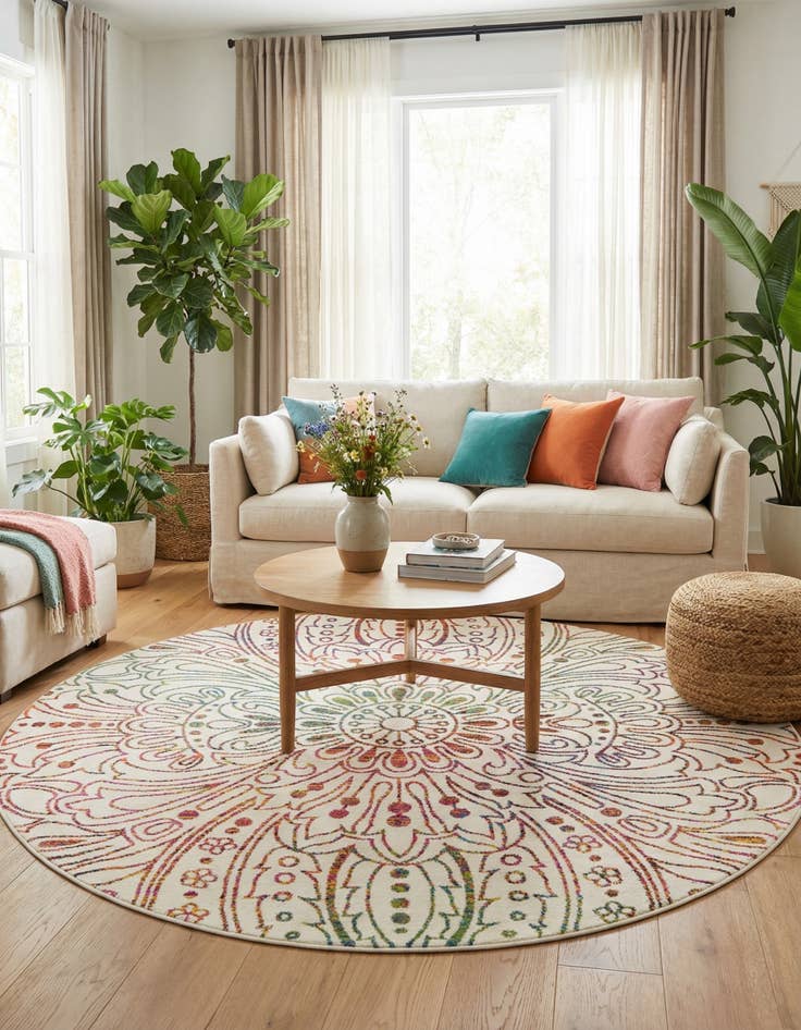 Detail image of 8' x 8' Florence Round Rug