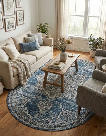 Blue Nyla Oval Rug