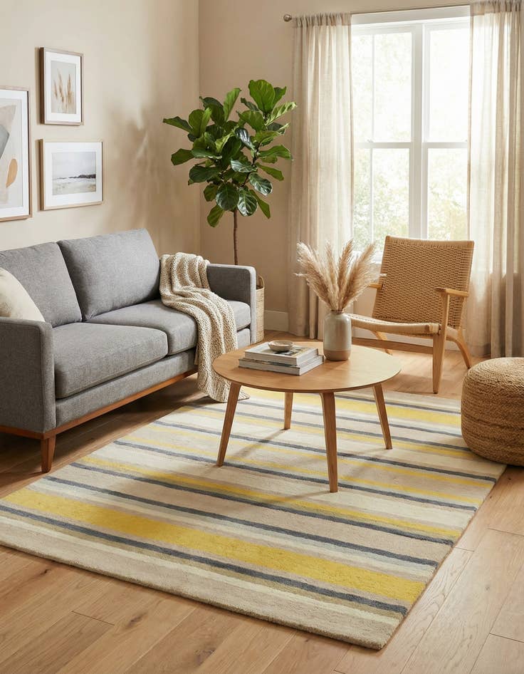 Detail image of 4' 2 x 5' 7 Luna Wool Rug