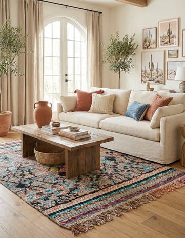 5' 5 x 8' 3 Hand Knotted Moroccan Wool Rug