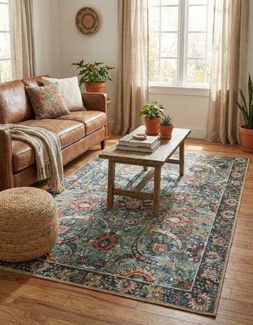 4' 1 x 6' 1 Washable Timeless Rug