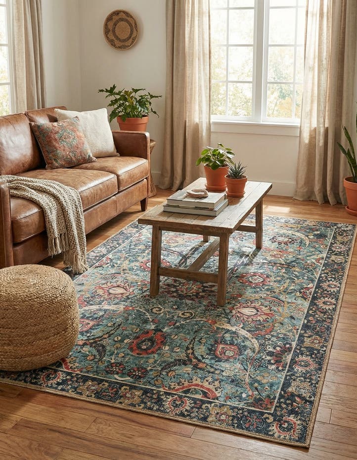4' 1 x 6' 1 Washable Timeless Rug