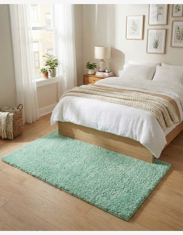 Cyan Infinity Shag Rug