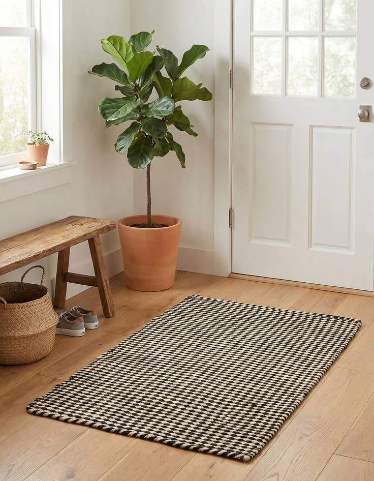 Detail image of 2' x 3' 1  Hand Woven Laurel Handwoven Jute Rug