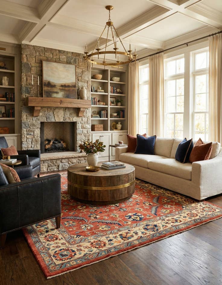 Detail image of 8' 1 x 10' 8 Serapi Wool Rug