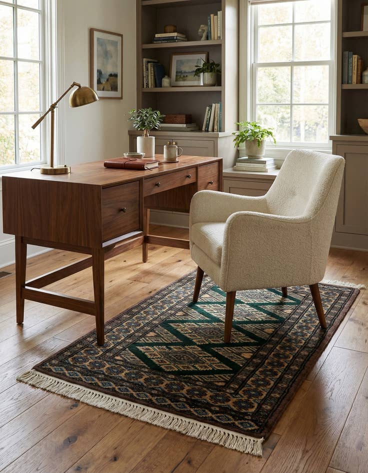 Detail image of 2' x 3' 2  Hand Knotted Bokhara Oriental Wool Rug