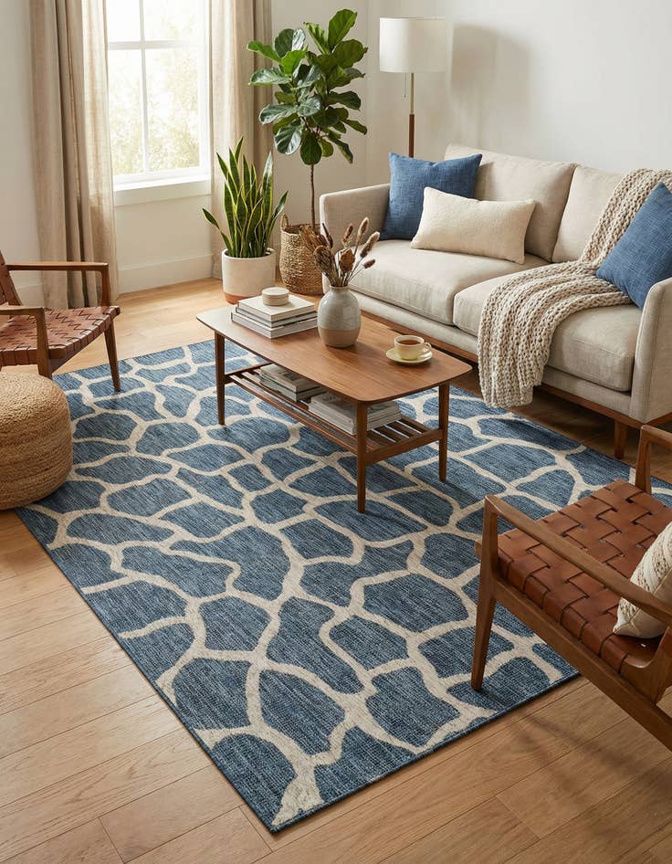 Detail image of 7' 10 x 11'  Washable Safari Indoor / Outdoor Rug