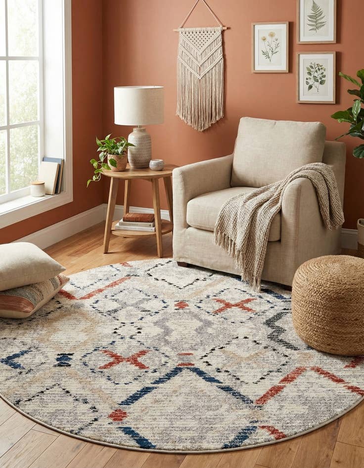 Detail image of  7' x 7' Tucson Round Rug