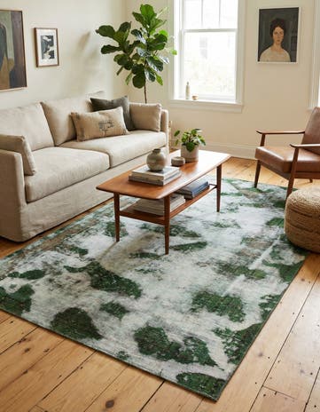 4' 4 x 6' 5 Hand Knotted Ultra Vintage Persian Wool Rug