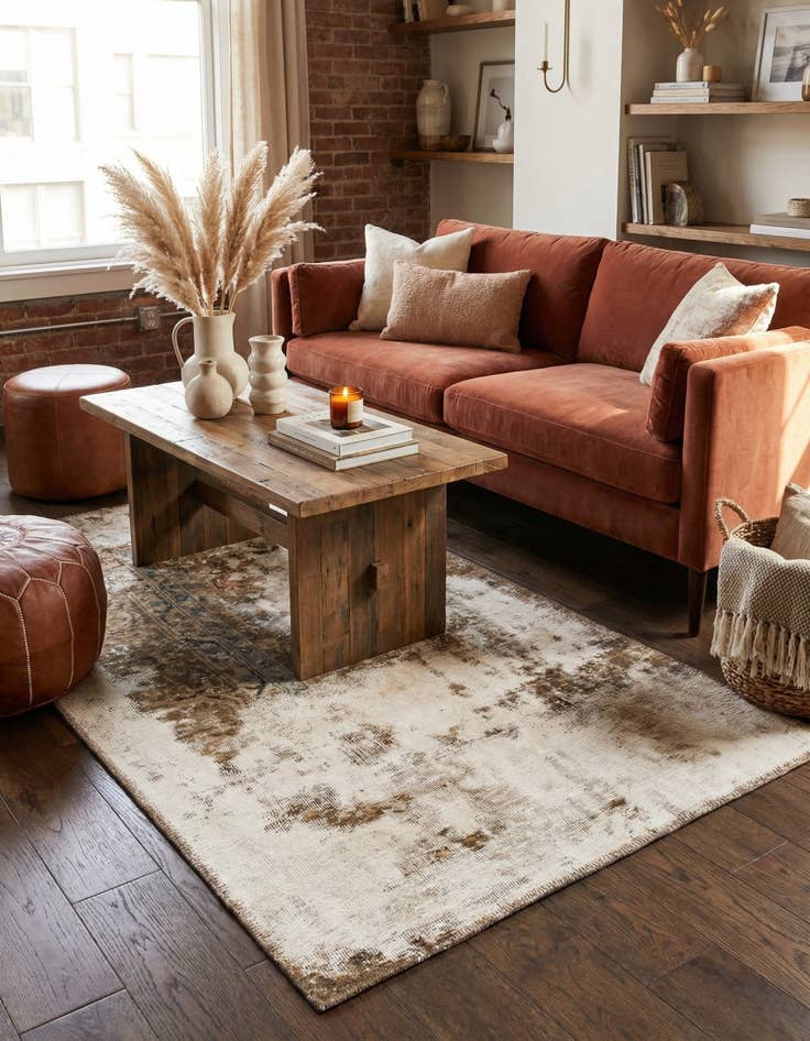 Detail image of 2' 10 x 3' 7  Hand Knotted Ultra Vintage Persian Wool Square Rug