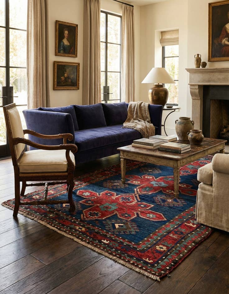 Detail image of  4' 10 x 8' 1 Kazak Rug