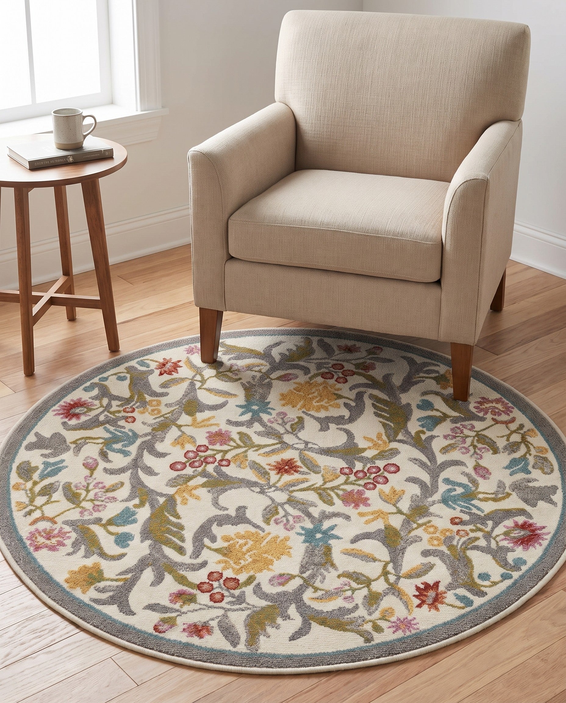 100cm x 100cm Blossom Round Rug