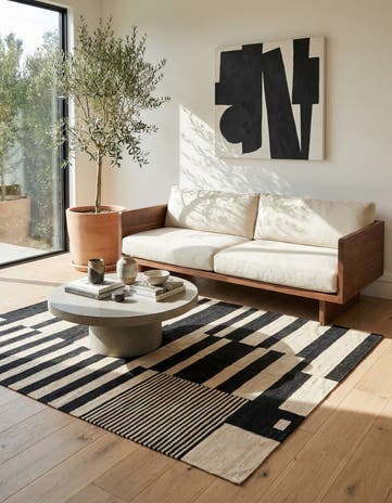 5' x 6' 8 Hand Woven Kilim Modern Wool Rug